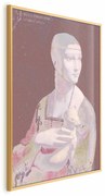Plakat Pastelowa dama 21x30 cm z ramą złotą bez marginesu ARTGEIST B