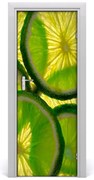 Naklejka na drzwi samoprzylepna Plastry limonki
