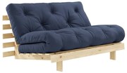 Sofa rozkładana z ciemnoniebieskim obiciem Karup Design Roots Raw/Navy