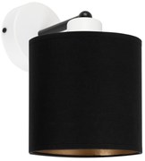 Biały kinkiet LED  z czarnym abażurem WD-C-1010WE-SC jednopunktowy ind