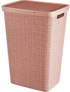 Curver Kosz na brudną bieliznę Jute 58 l, różowy
