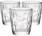 Bormioli Rocco 3-częściowy zestaw szklanek Diamond, 300 ml, 300 ml