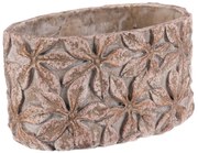 Betonowa doniczka Flower, owalna, 13 x 21 x 12 cm, 21 cm