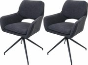 Krzesło do jadalni MCW-N74 (zestaw 2 sztuk),  ciemnoszary