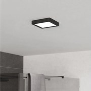 Eglo 901328 - Lampa sufitowa LED FUEVA do łazienki, 7W, 230V, 15x15 cm, IP44, czarna