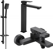 Mexen Uno DQ62 zestaw wannowy, czarny - 71413DQ62-70