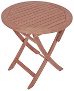 Ogrodowy stół rozkładany z drewna eukaliptusowego Garden Pleasure Stockholm, Ø 70 cm