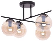 Bursztynowa industrialna lampa sufitowa 4X A217 G0-L63
