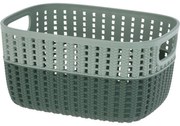 Plastikowy kosz Duo, zielony, 23,5 x 17,5 x 11,5 cm