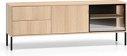 Szafka RTV Harmona 160 cm z szufladami i oświetleniem - dąb lindberg