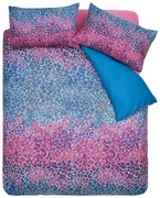 Niebiesko-różowa pościel jednoosobowa z mikrosatyny 135x200 cm Animal Print – Catherine Lansfield