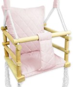 Różowa huśtawka pikowana dla dziewczynki A4-M17