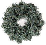 Sztuczny wieniec dekoracyjny Silver Spruce, 25 cm