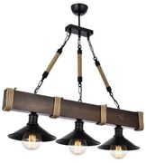 Ciemnobrązowa lampa wisząca z metalowym kloszem Kütük Ceviz – Opviq lights