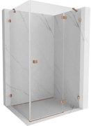 Mexen Lunar kabina prysznicowa uchylna prawa 70 x 80 cm, transparent, miedź szczotkowana - 834-070-080-65-00-P