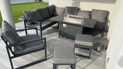 Narożnik aluminiowy Mostrare wysoki stół z paleniskiem