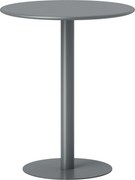 HOMCOM Okrągły stół dla 2 osób, stalowy, do wnętrz i na zewnątrz, szary | Aosom PL