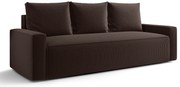 Brązowa tapicerowana sofa rozkładana T5-H57
