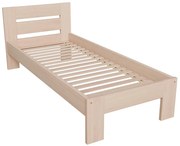 Łóżko drewniane bukowe naturalne ze stelażem 90x200 MATILDA 98/205/87 cm