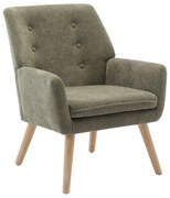 Fotel z zieloną tapicerką - SERINO