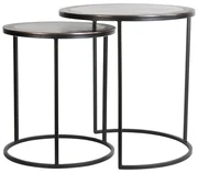 Metalowe okrągłe stoliki zestaw 2 szt. ø 50 cm Talca – Light &amp; Living