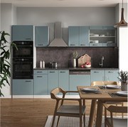 Zabudowa kuchenna niebiesko-szary 300x46x81.6 r-line