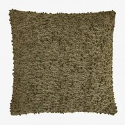Kwadratowa Poduszka 45x45 Cm Z Tkaniny Bouclé Zanero Intensywny Verde Olive - Sklum