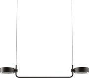 Zafferano SUPER O Czarna lampa wisząca LED z możliwością ładowania i ściemniania