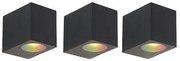 Zewnetrzna Zestaw 3 inteligentnych lamp ściennych czarnych GU10 50mm IP44 - Baleno Nowoczesny Oswietlenie zewnetrzne