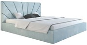 Niebieskie tapicerowane łóżko 160x200 Z0-E89