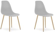 Zestaw 2 jasno­szarych krzeseł OSAKA