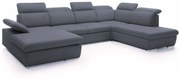 Narożnik z funkcją spania KLARA II grafitowy prawy/lewy PIASKI Meble