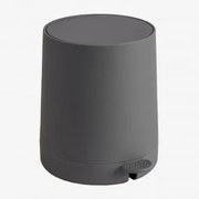 Kosz Na Śmieci Z Pokrywą I Pedałem Garanis Nickel - Sklum