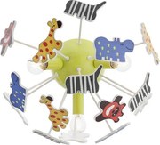 Redo 04-514-Dziecięca lampa sufitowa SAFARI 3xE14/28W/230V pr. 41cm kolorowa