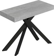 Saki Mały rozkładany stolik konsolowy 90x40/196 cm nogi betonowe antracytowe