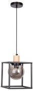 Czarna lampa wisząca 19x19 cm Retro 2 – Candellux Lighting