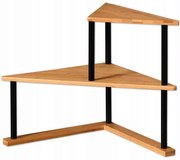 Kesper 58808 Narożna półka kuchenna bambus/metal,5 2 x 39 x 29,5 cm