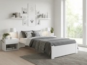 Łóżko IKAROS 90 x 200 cm, białe Stelaż: Ze stelażem listwowym rolowanym elastycznym, Materac: Bez materaca