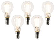 Zestaw 5 inteligentnych żarówek LED E14 P45 4,5W 470 lm 1800-4000K