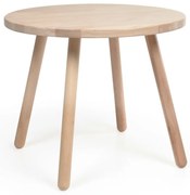 Stół dziecięcy z drewna kauczukowego Kave Home Dilcia, ø 55 cm