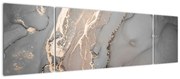 Obraz - Szaro - złoty marmur (170x50 cm)