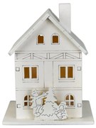 Świąteczna dekoracja świetlna Drewniany domek, 8 x10 x 8 cm, LED