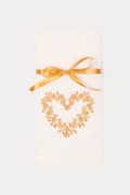 Ręczniki kuchenne HEART, 2 szt Kremowy / Mustard Zestaw (2szt., 40x60 cm)