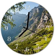 Zegar szklany okrągły Góry