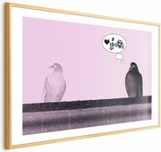 Plakat Zaloty 90x60 cm z ramą złotą z marginesem ARTGEIST B