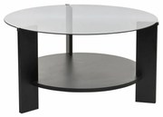 Stolik konferencyjny Clara Wood Black z ciemnym szkłem