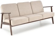 Beżowa trzyosobowa sofa w stylu vintage H6-M11