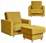 Fotel rozkładany z podnóżkiem Alicja Family Meble