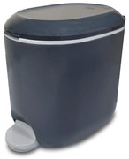 Ciemnoszary plastikowy kosz na śmieci z pedałem 3,5 l – Addis