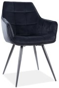 Krzesło LILIA VELVET czarne SIGNAL